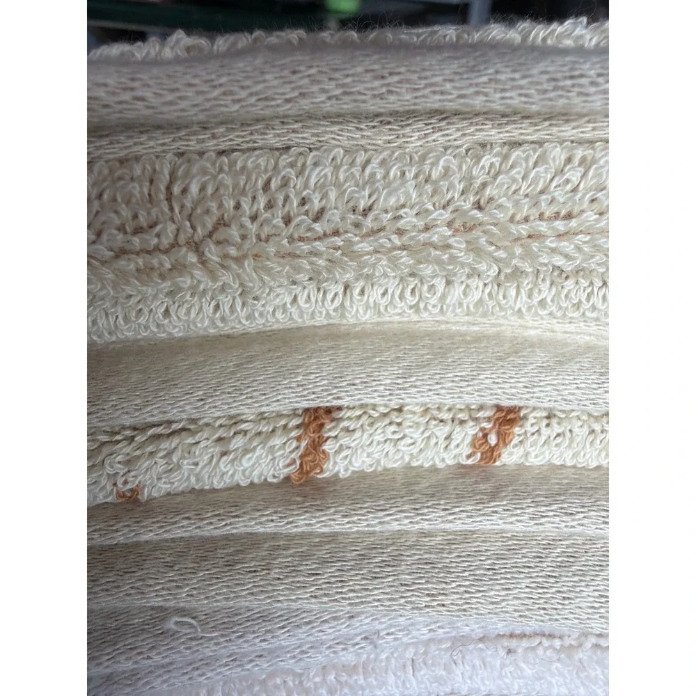 RARE Vintage Jubilee Bed Bath Home Teddy Bear Cotton Bath Towel Set Cream Rust